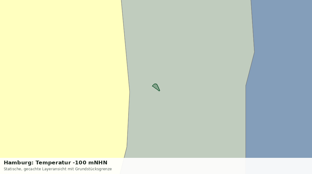 Statische Kartenansicht: Hamburg: Temperatur -100 mNHN