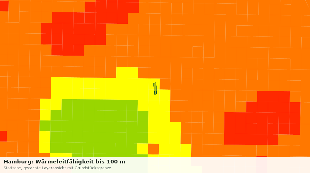 Statische Kartenansicht: Hamburg: Wärmeleitfähigkeit bis 100 m