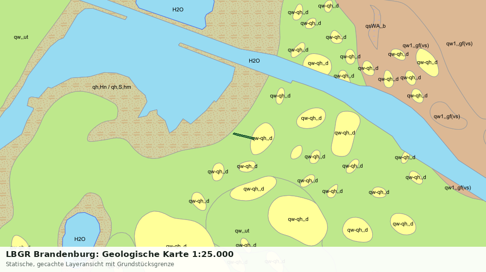 Statische Kartenansicht: LBGR Brandenburg: Geologische Karte 1:25.000