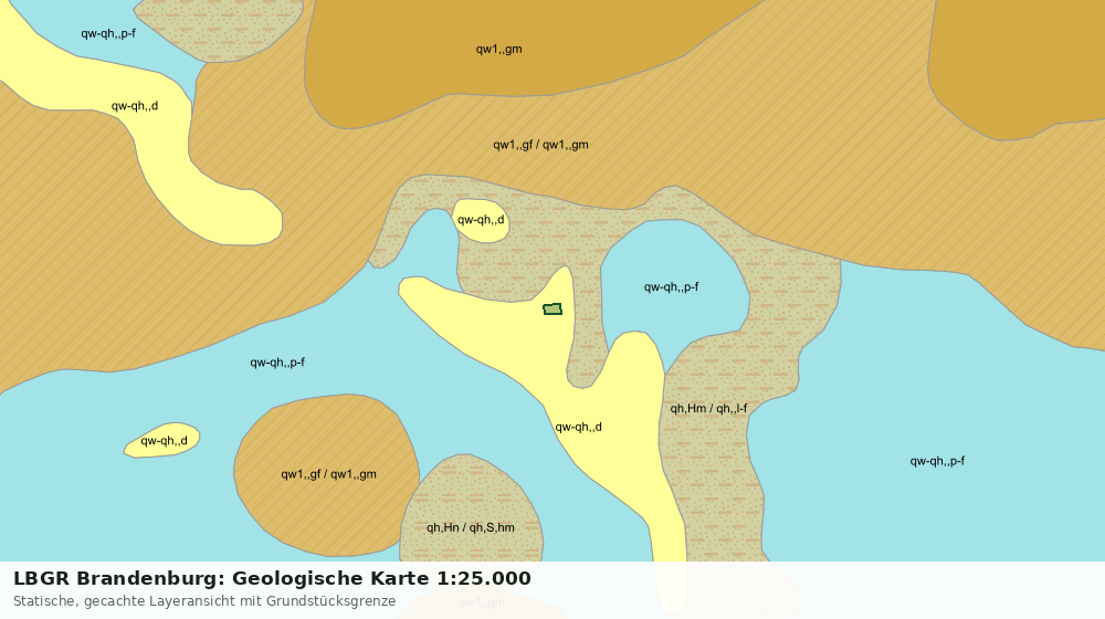 Statische Kartenansicht: LBGR Brandenburg: Geologische Karte 1:25.000