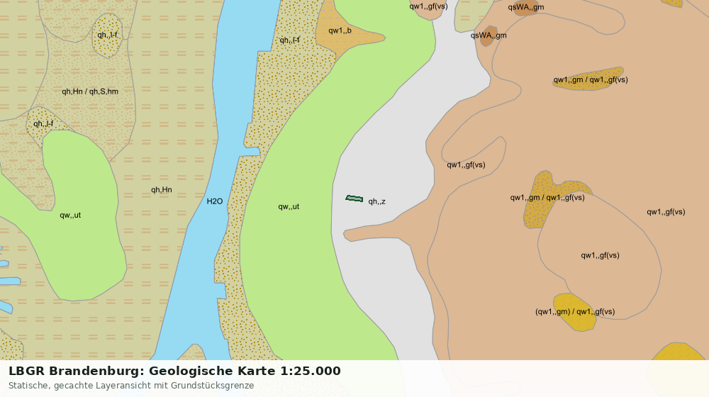 Statische Kartenansicht: LBGR Brandenburg: Geologische Karte 1:25.000