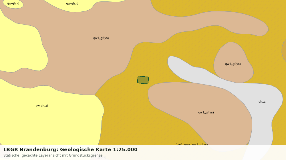 Statische Kartenansicht: LBGR Brandenburg: Geologische Karte 1:25.000