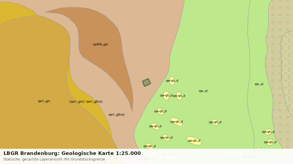 Statische Kartenansicht: LBGR Brandenburg: Geologische Karte 1:25.000