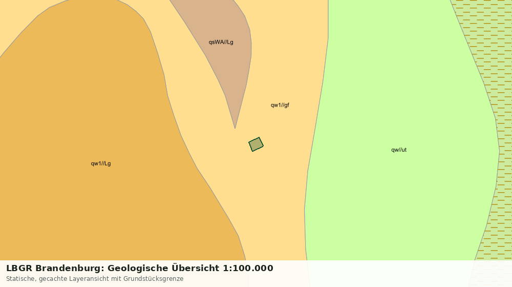 Statische Kartenansicht: LBGR Brandenburg: Geologische Übersicht 1:100.000