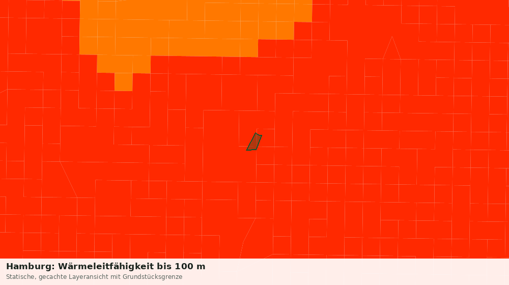 Statische Kartenansicht: Hamburg: Wärmeleitfähigkeit bis 100 m