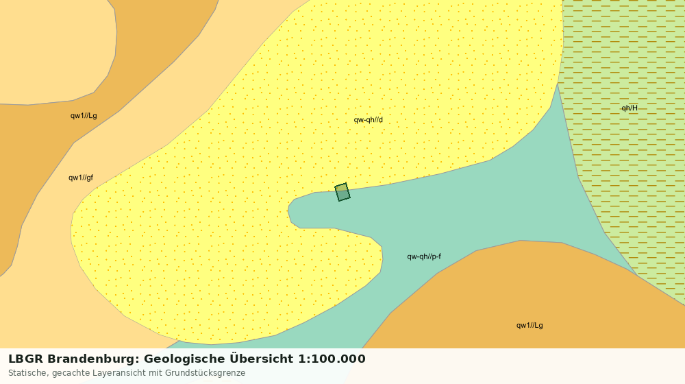 Statische Kartenansicht: LBGR Brandenburg: Geologische Übersicht 1:100.000