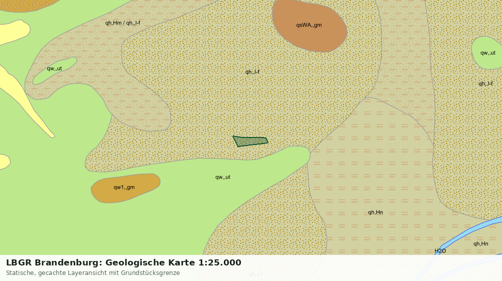 Statische Kartenansicht: LBGR Brandenburg: Geologische Karte 1:25.000