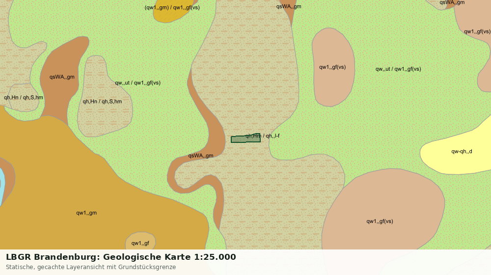 Statische Kartenansicht: LBGR Brandenburg: Geologische Karte 1:25.000