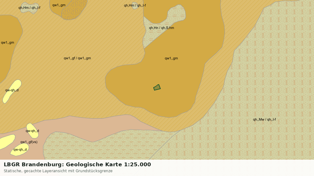 Statische Kartenansicht: LBGR Brandenburg: Geologische Karte 1:25.000