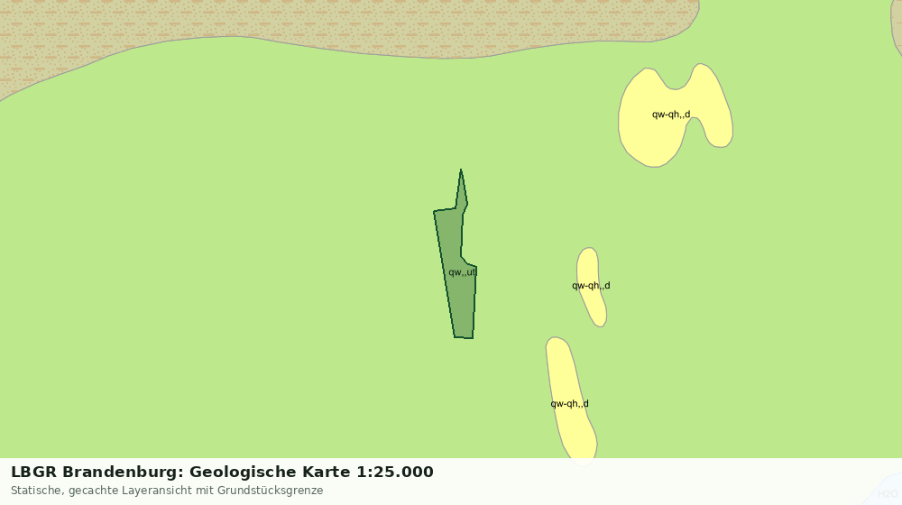 Statische Kartenansicht: LBGR Brandenburg: Geologische Karte 1:25.000