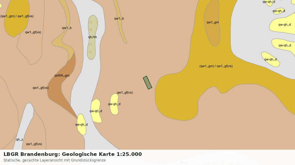 Statische Kartenansicht: LBGR Brandenburg: Geologische Karte 1:25.000