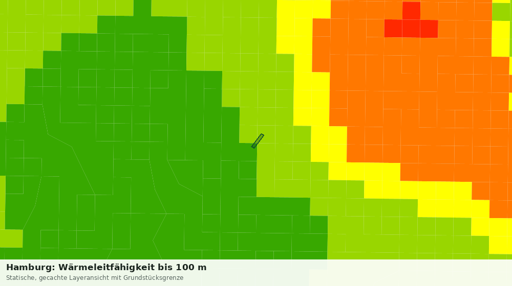 Statische Kartenansicht: Hamburg: Wärmeleitfähigkeit bis 100 m