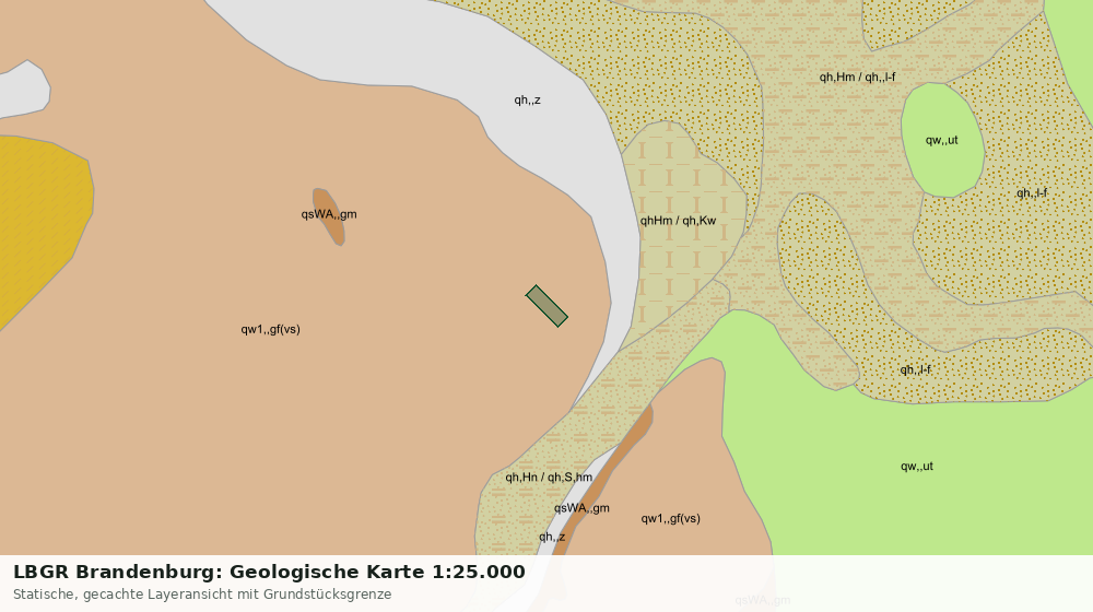 Statische Kartenansicht: LBGR Brandenburg: Geologische Karte 1:25.000