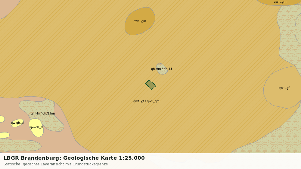 Statische Kartenansicht: LBGR Brandenburg: Geologische Karte 1:25.000