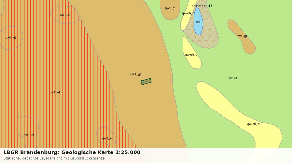 Statische Kartenansicht: LBGR Brandenburg: Geologische Karte 1:25.000