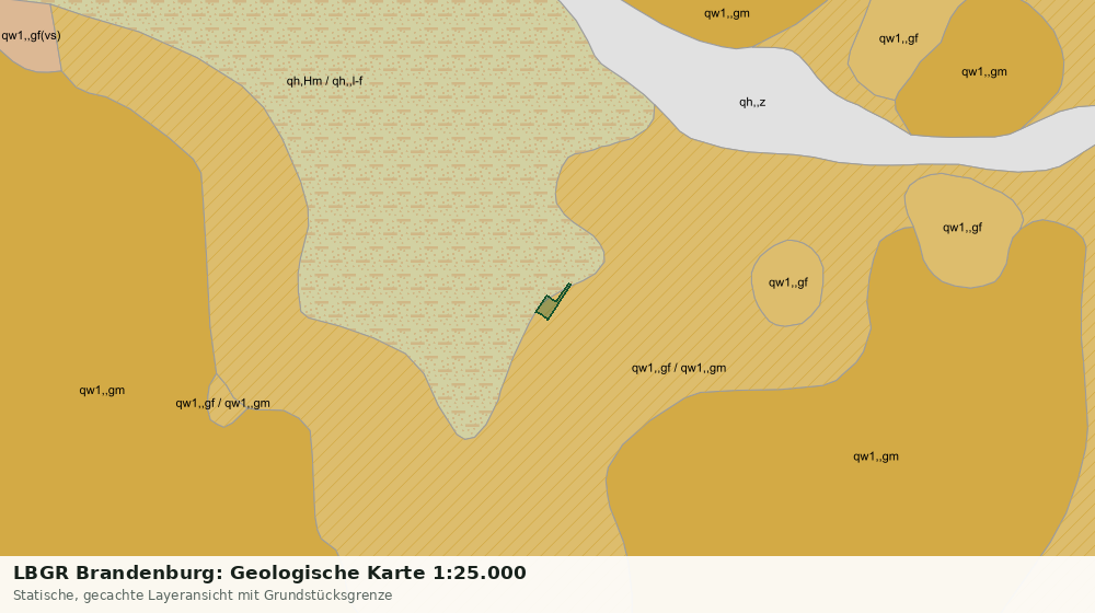 Statische Kartenansicht: LBGR Brandenburg: Geologische Karte 1:25.000