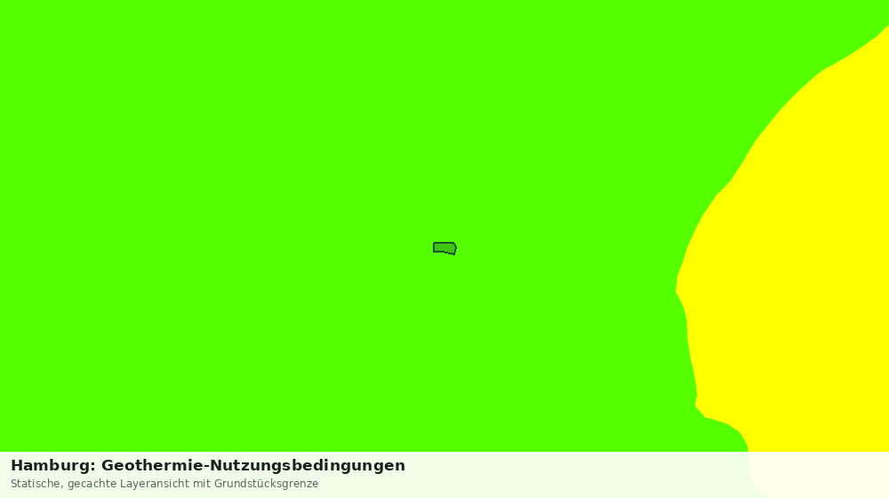 Statische Kartenansicht: Hamburg: Geothermie-Nutzungsbedingungen
