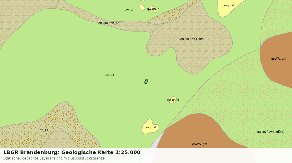 Statische Kartenansicht: LBGR Brandenburg: Geologische Karte 1:25.000