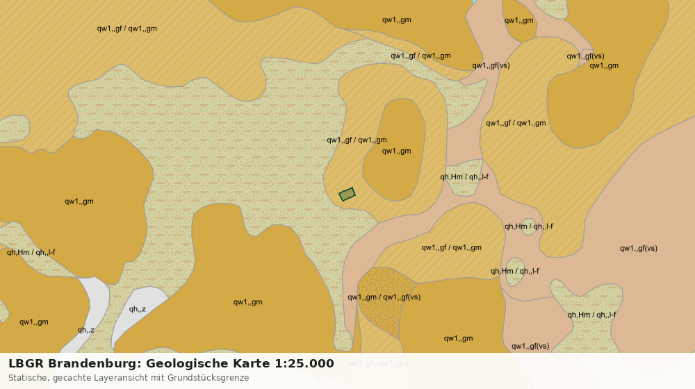 Statische Kartenansicht: LBGR Brandenburg: Geologische Karte 1:25.000