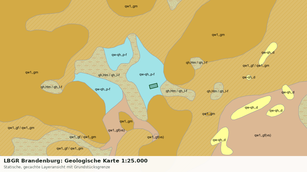 Statische Kartenansicht: LBGR Brandenburg: Geologische Karte 1:25.000