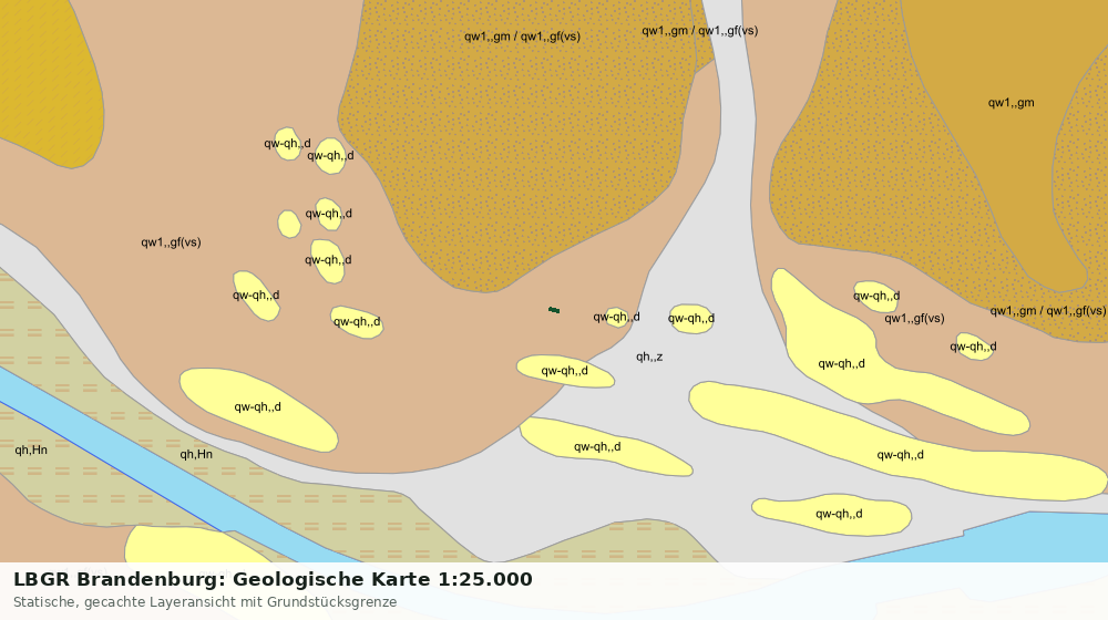 Statische Kartenansicht: LBGR Brandenburg: Geologische Karte 1:25.000