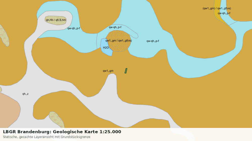 Statische Kartenansicht: LBGR Brandenburg: Geologische Karte 1:25.000