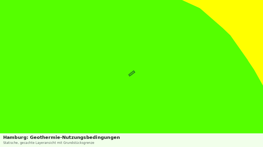 Statische Kartenansicht: Hamburg: Geothermie-Nutzungsbedingungen