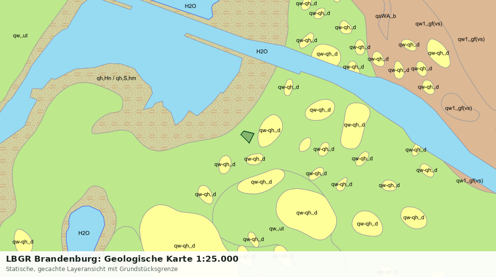 Statische Kartenansicht: LBGR Brandenburg: Geologische Karte 1:25.000