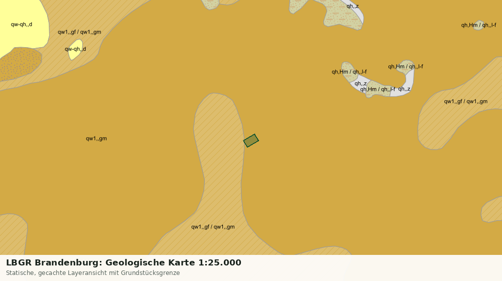 Statische Kartenansicht: LBGR Brandenburg: Geologische Karte 1:25.000