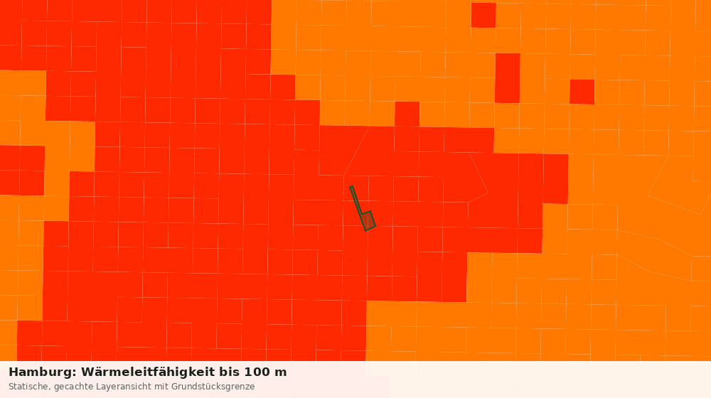 Statische Kartenansicht: Hamburg: Wärmeleitfähigkeit bis 100 m