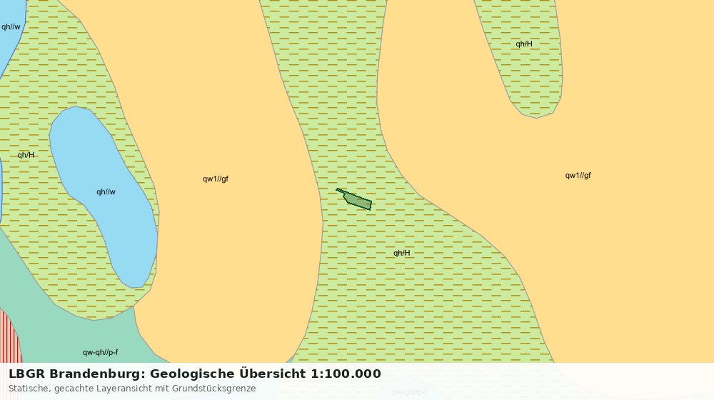 Statische Kartenansicht: LBGR Brandenburg: Geologische Übersicht 1:100.000