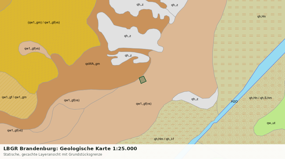 Statische Kartenansicht: LBGR Brandenburg: Geologische Karte 1:25.000