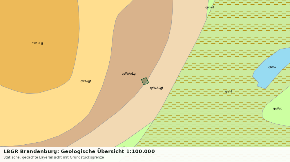 Statische Kartenansicht: LBGR Brandenburg: Geologische Übersicht 1:100.000