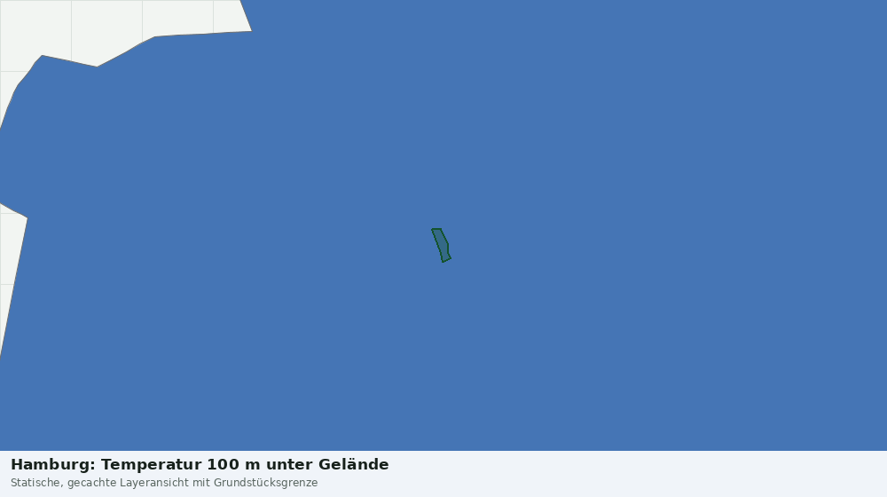 Statische Kartenansicht: Hamburg: Temperatur 100 m unter Gelände