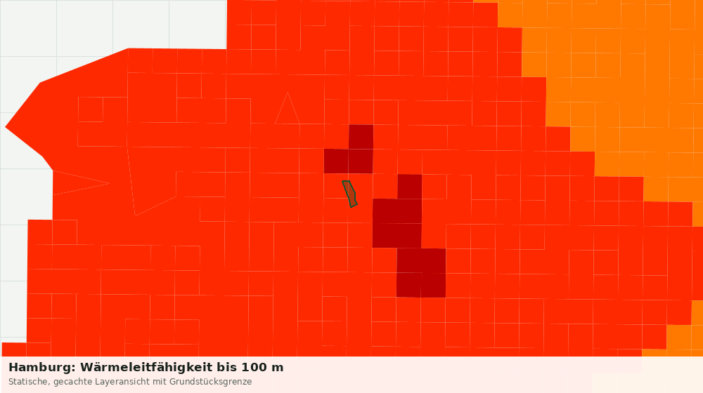 Statische Kartenansicht: Hamburg: Wärmeleitfähigkeit bis 100 m