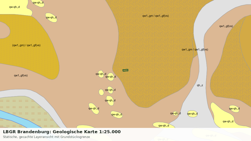 Statische Kartenansicht: LBGR Brandenburg: Geologische Karte 1:25.000