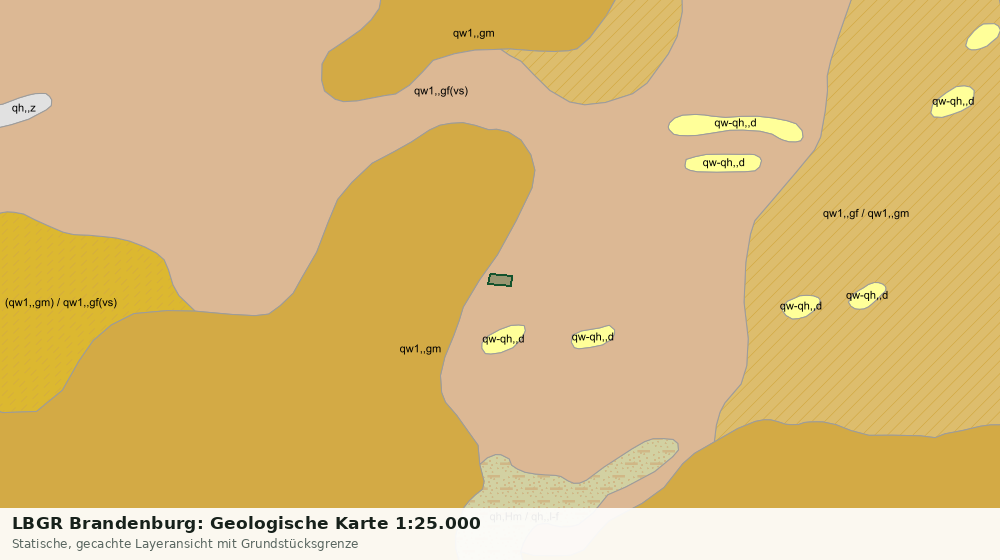 Statische Kartenansicht: LBGR Brandenburg: Geologische Karte 1:25.000