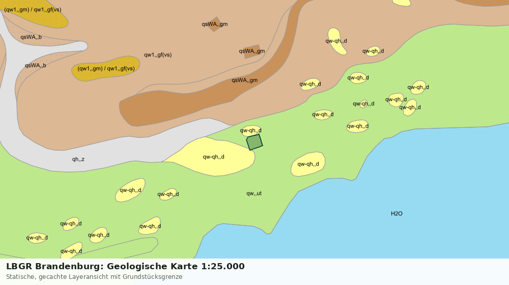 Statische Kartenansicht: LBGR Brandenburg: Geologische Karte 1:25.000