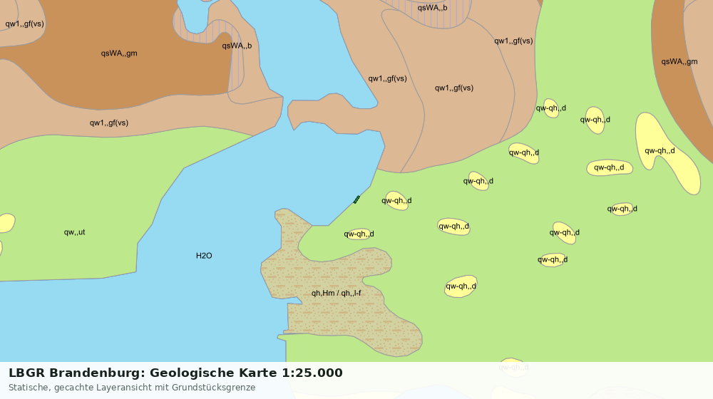 Statische Kartenansicht: LBGR Brandenburg: Geologische Karte 1:25.000