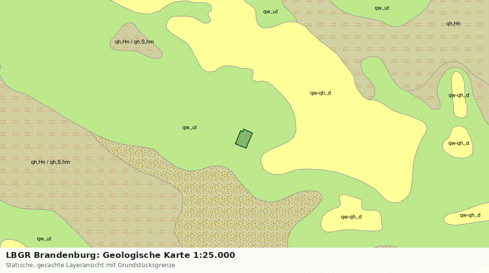 Statische Kartenansicht: LBGR Brandenburg: Geologische Karte 1:25.000