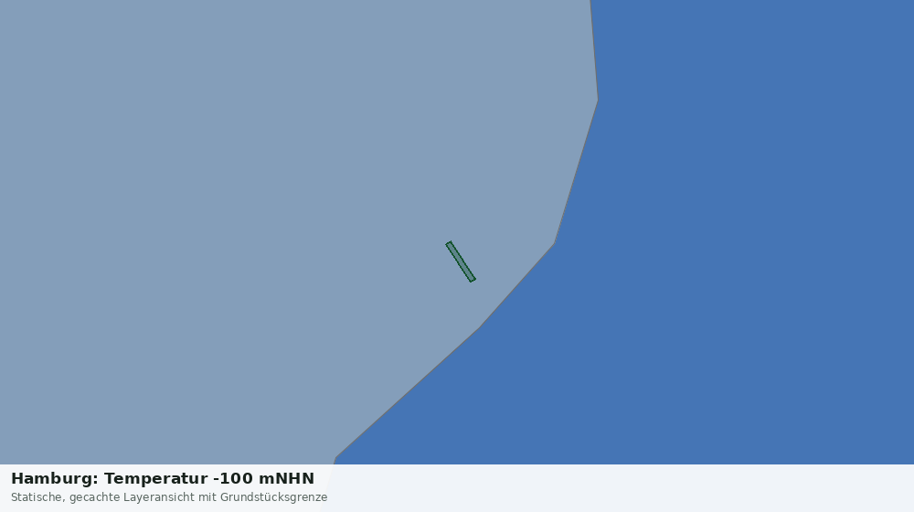 Statische Kartenansicht: Hamburg: Temperatur -100 mNHN
