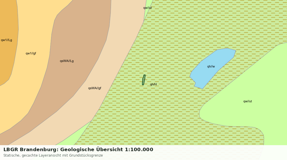 Statische Kartenansicht: LBGR Brandenburg: Geologische Übersicht 1:100.000