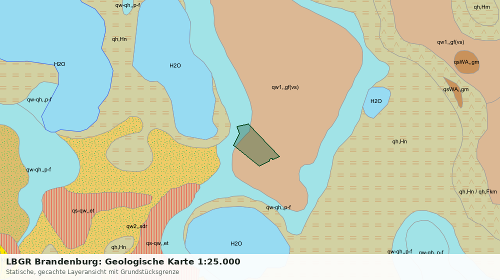 Statische Kartenansicht: LBGR Brandenburg: Geologische Karte 1:25.000