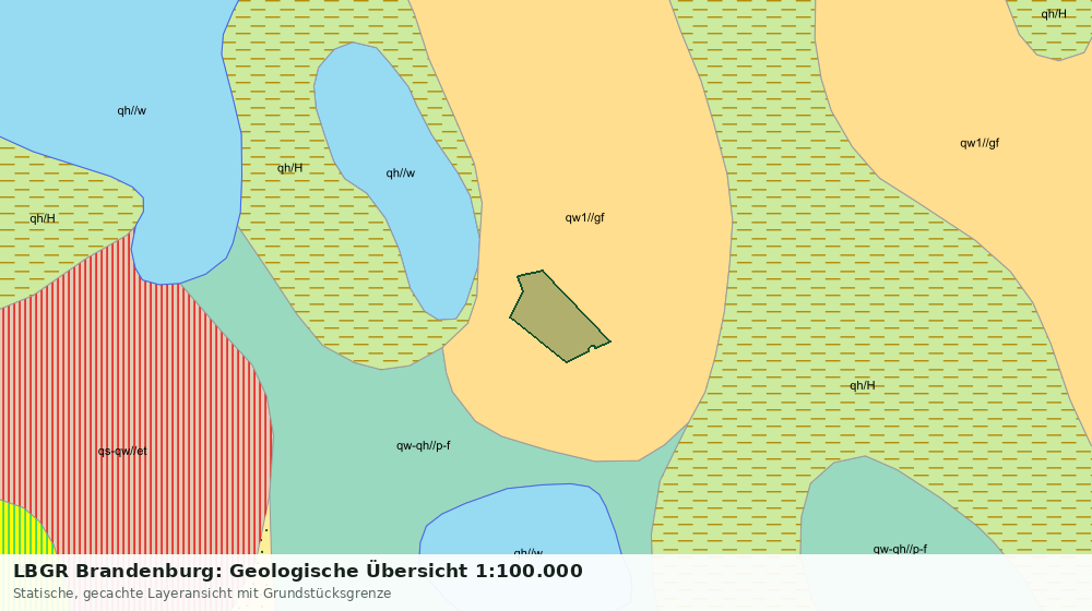 Statische Kartenansicht: LBGR Brandenburg: Geologische Übersicht 1:100.000