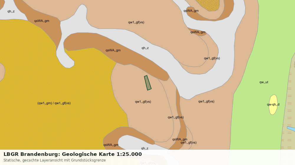 Statische Kartenansicht: LBGR Brandenburg: Geologische Karte 1:25.000