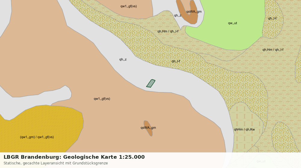 Statische Kartenansicht: LBGR Brandenburg: Geologische Karte 1:25.000