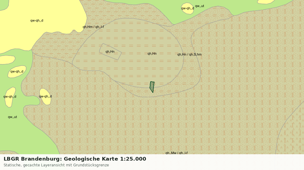 Statische Kartenansicht: LBGR Brandenburg: Geologische Karte 1:25.000