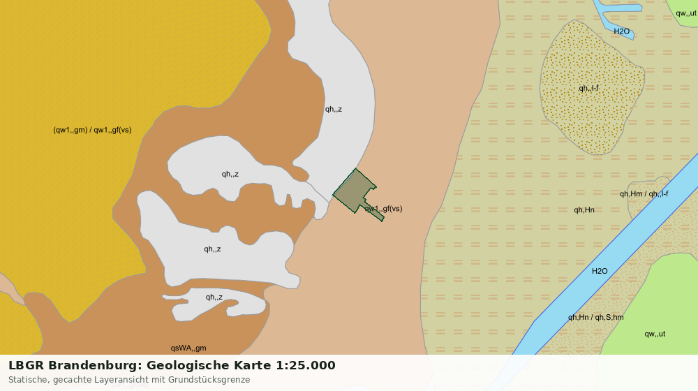 Statische Kartenansicht: LBGR Brandenburg: Geologische Karte 1:25.000