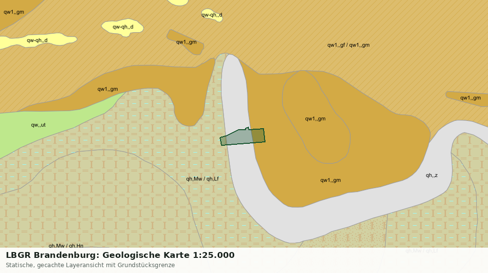 Statische Kartenansicht: LBGR Brandenburg: Geologische Karte 1:25.000