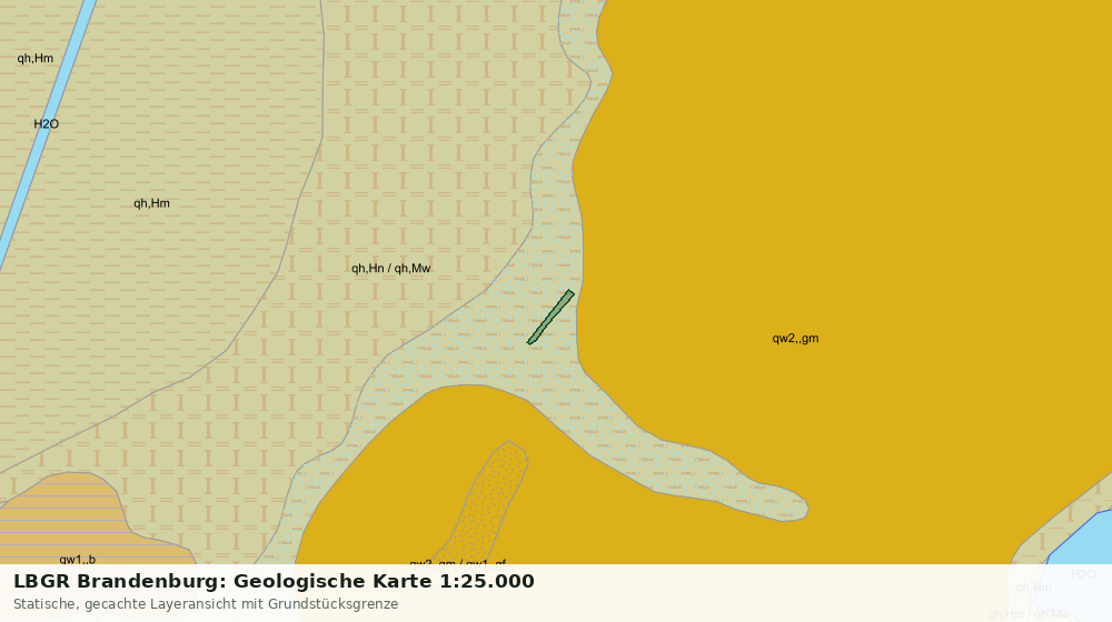 Statische Kartenansicht: LBGR Brandenburg: Geologische Karte 1:25.000
